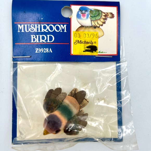 NOS 7 Pks Vintage Mushroom Birds Floral Craft Variety Species Sizes 10 birds - Picture 6 of 8
